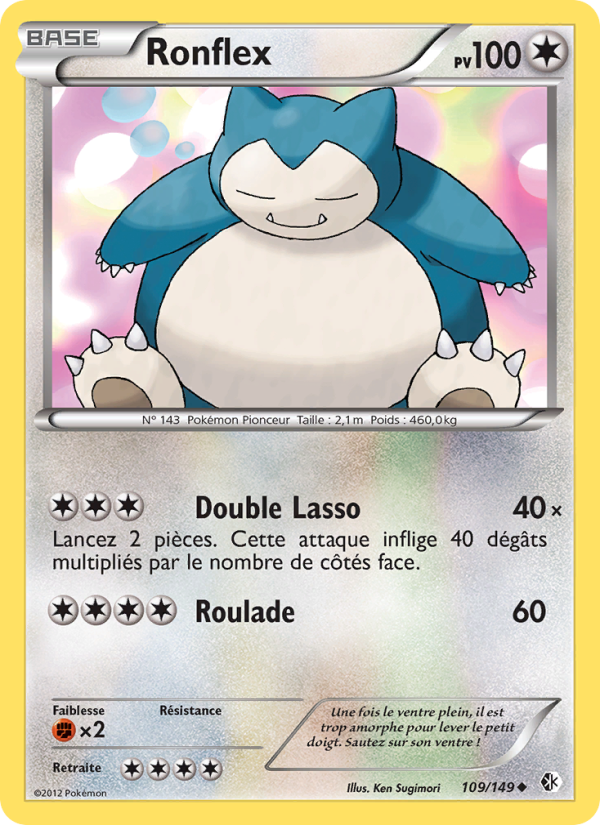 Ronflex 109 — Frontières Franchies (French Pokémon TCG card)