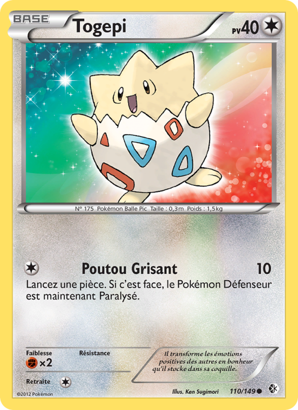 Togepi 110 — Frontières Franchies (French Pokémon TCG card)
