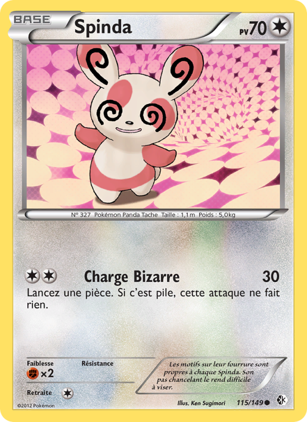 Spinda 115 — Frontières Franchies (French Pokémon TCG card)