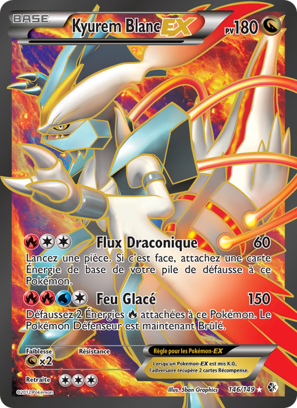 Kyurem Blanc EX 146 — Frontières Franchies (French Pokémon TCG card)