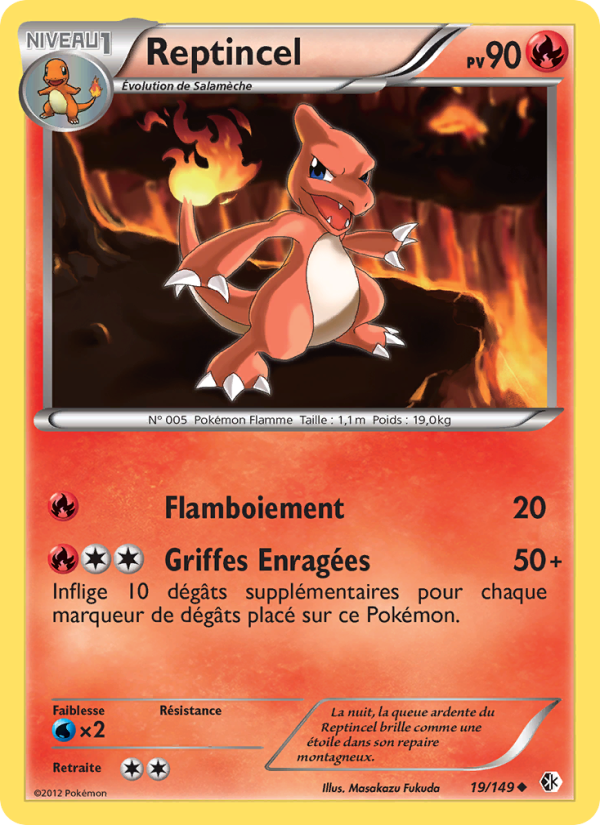 Reptincel 19 — Frontières Franchies (French Pokémon TCG card)