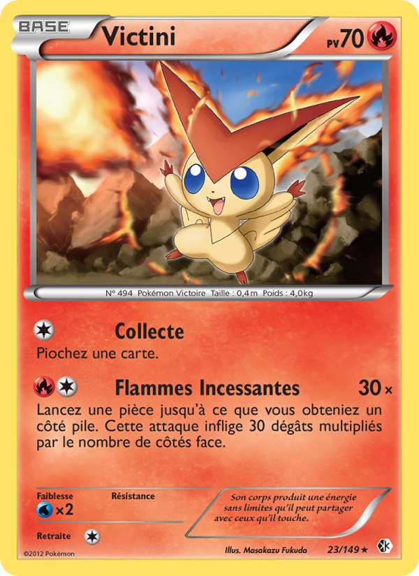 Victini 23 — Frontières Franchies (French Pokémon TCG card)
