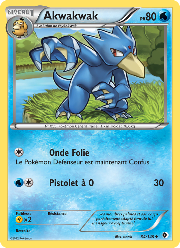 Akwakwak 34 — Frontières Franchies (French Pokémon TCG card)