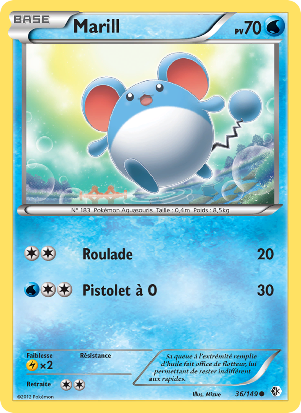 Marill 36 — Frontières Franchies (French Pokémon TCG card)