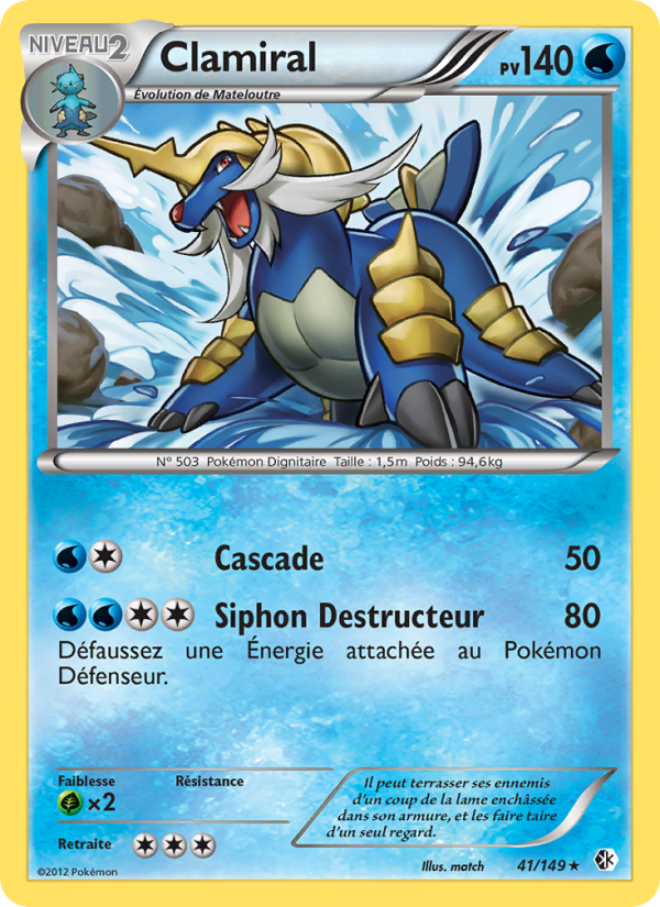 Clamiral 41 — Frontières Franchies (French Pokémon TCG card)