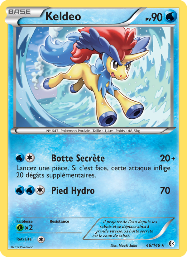 Keldeo 48 — Frontières Franchies (French Pokémon TCG card)