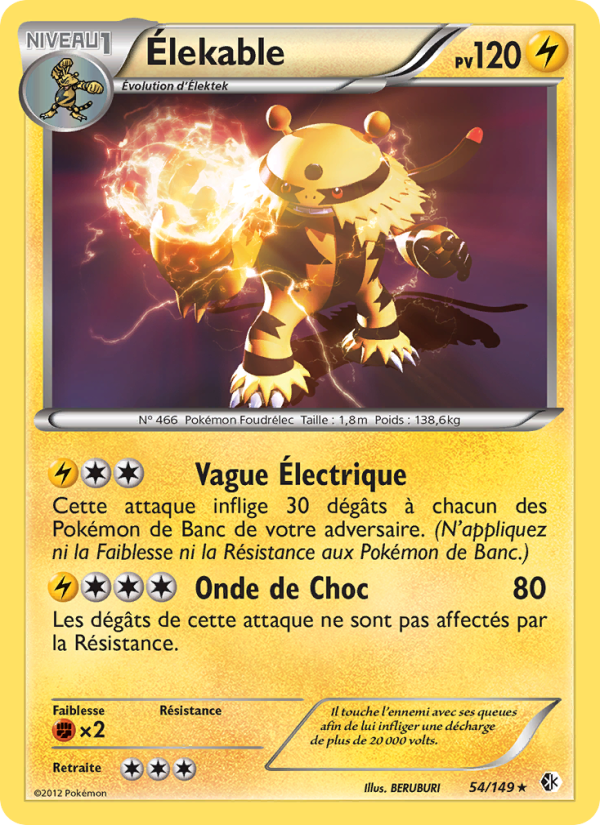Élekable 54 — Frontières Franchies (French Pokémon TCG card)
