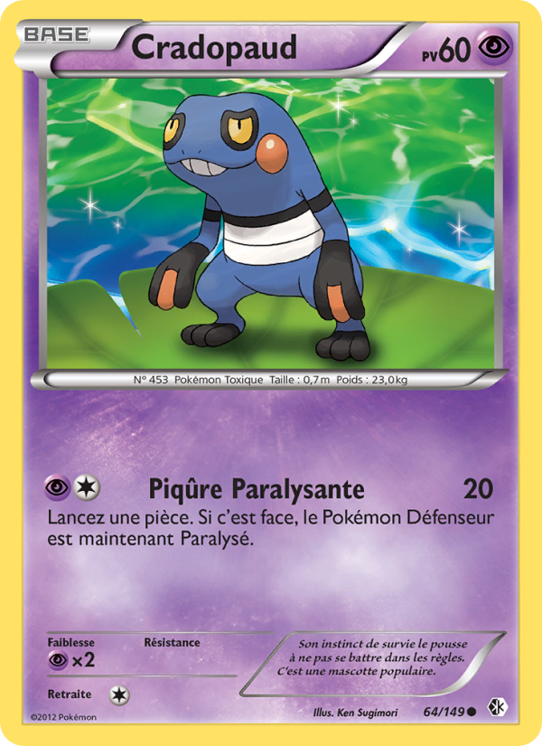 Cradopaud 64 — Frontières Franchies (French Pokémon TCG card)