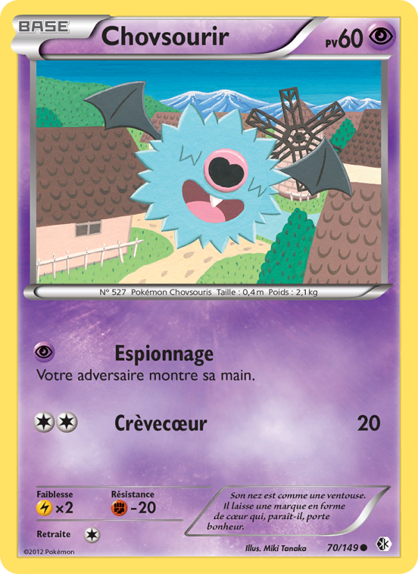 Chovsourir 70 — Frontières Franchies (French Pokémon TCG card)