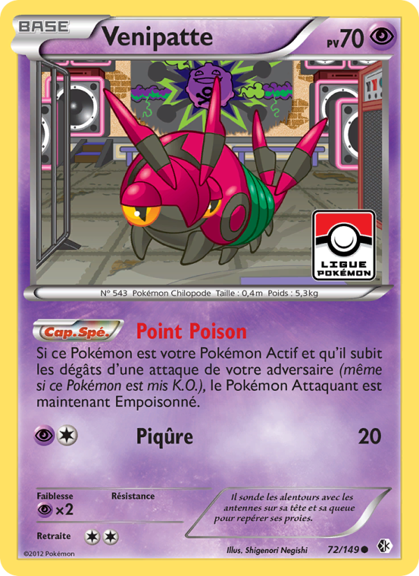 Venipatte 72 — Frontières Franchies (French Pokémon TCG card)