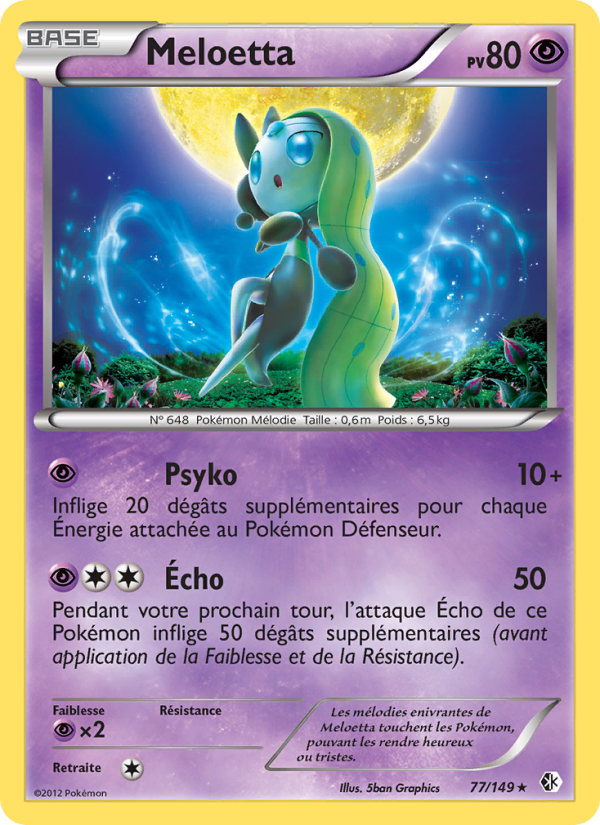 Meloetta 77 — Frontières Franchies (French Pokémon TCG card)