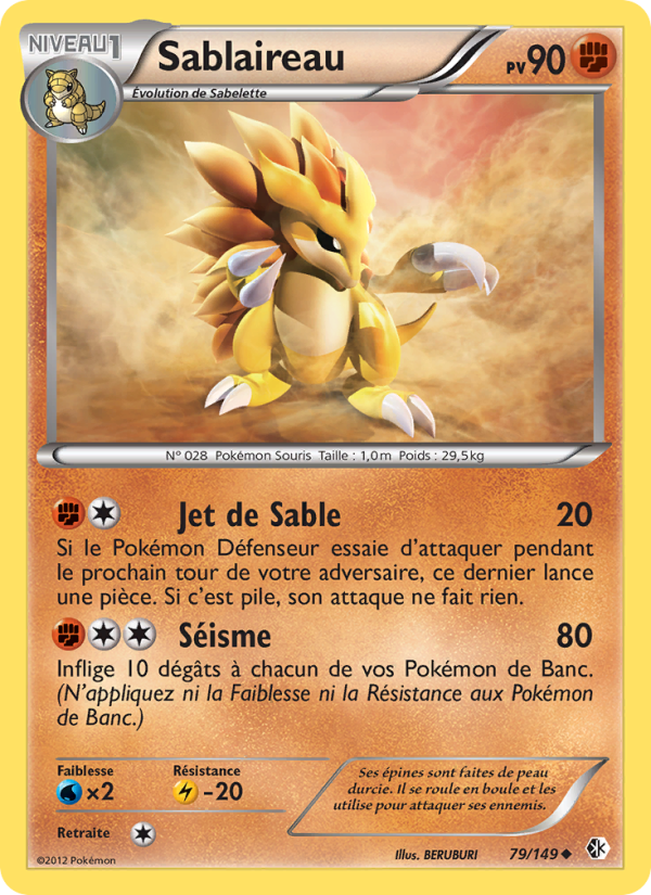Sablaireau 79 — Frontières Franchies (French Pokémon TCG card)