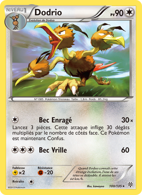 Dodrio 100 — Tempète Plasma (French Pokémon TCG card)