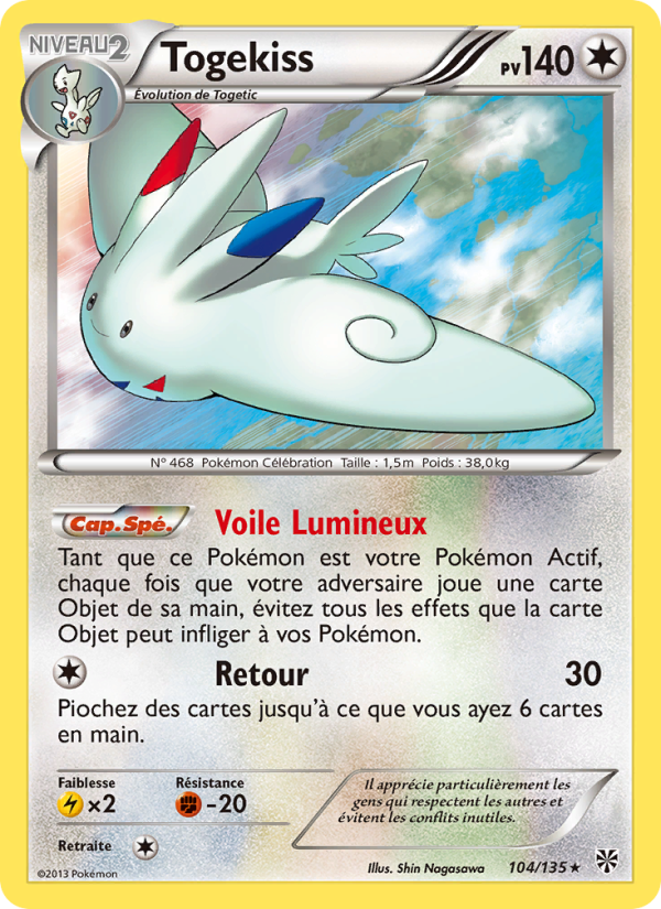 Togekiss 104 — Tempète Plasma (French Pokémon TCG card)