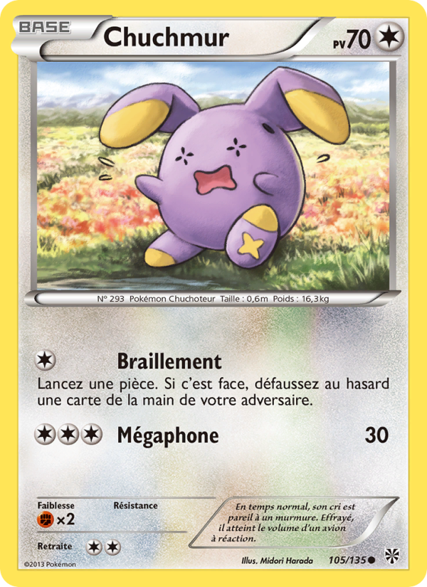 Chuchmur 105 — Tempète Plasma (French Pokémon TCG card)