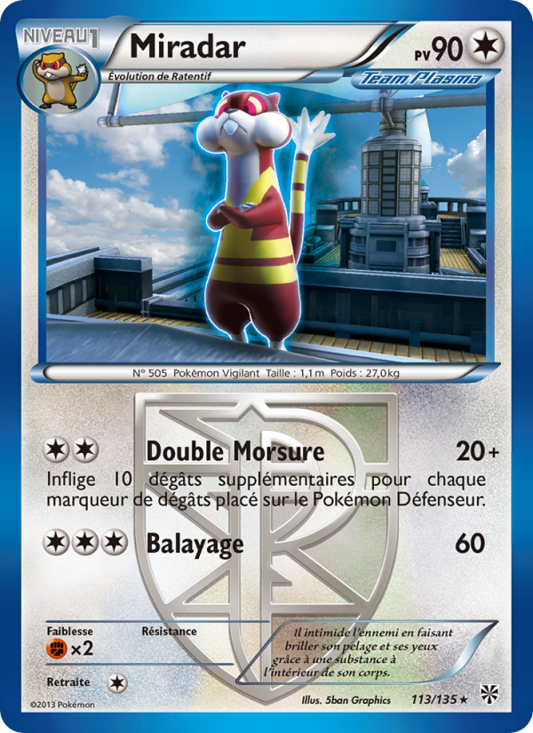 Miradar 113 — Tempète Plasma (French Pokémon TCG card)