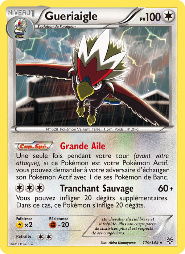 Gueriaigle 116 — Tempète Plasma (French Pokémon TCG card)