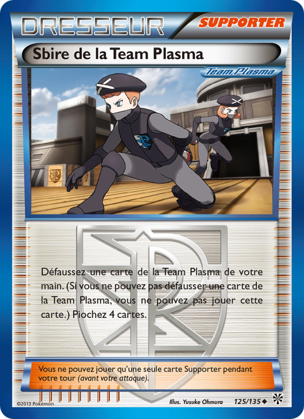 Sbire de la Team Plasma 125 — Tempète Plasma (French Pokémon TCG card)