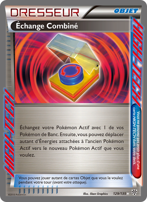 Échange Combiné 129 — Tempète Plasma (French Pokémon TCG card)