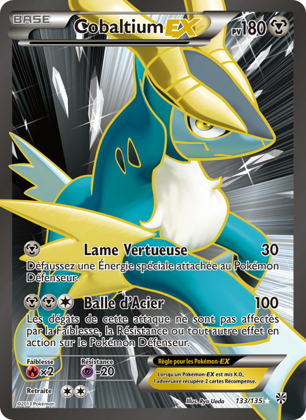 Cobaltium-EX 133 — Tempète Plasma (French Pokémon TCG card)