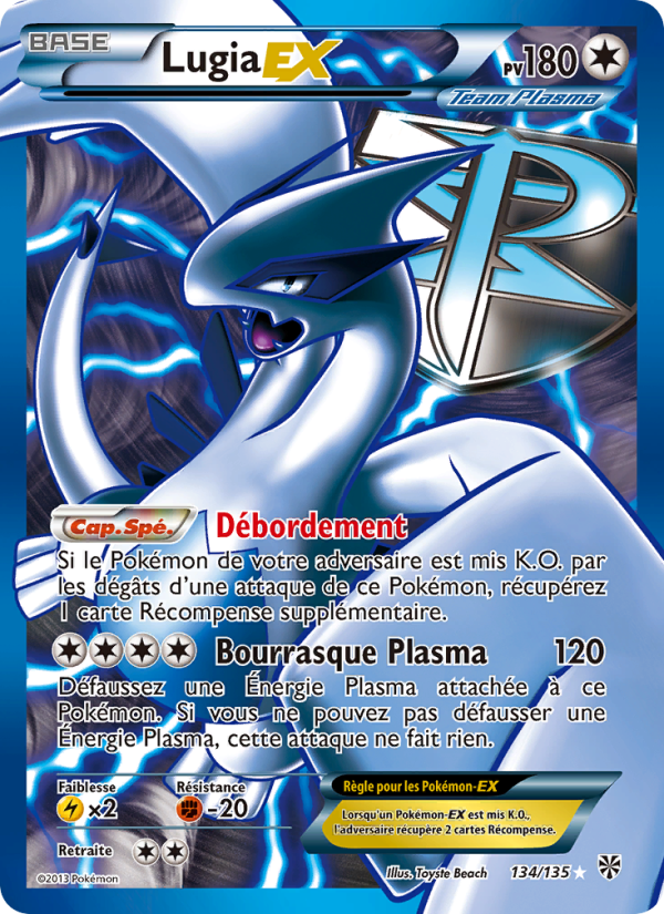 Lugia-EX 134 — Tempète Plasma (French Pokémon TCG card)
