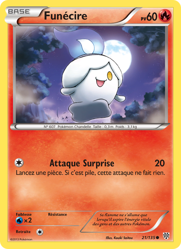 Funécire 21 — Tempète Plasma (French Pokémon TCG card)