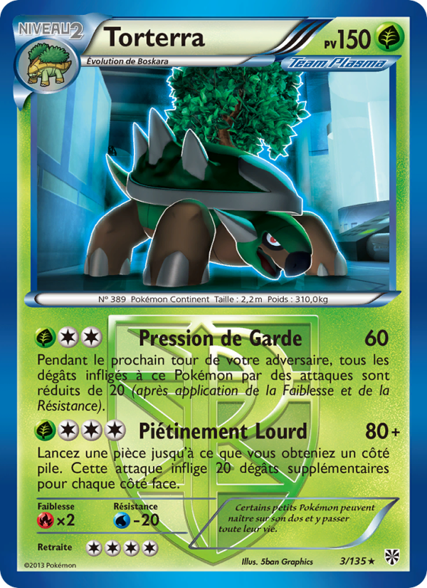Torterra 3 — Tempète Plasma (French Pokémon TCG card)