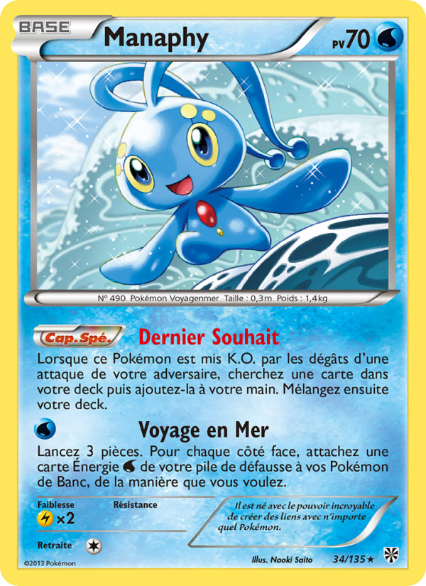 Manaphy 34 — Tempète Plasma (French Pokémon TCG card)