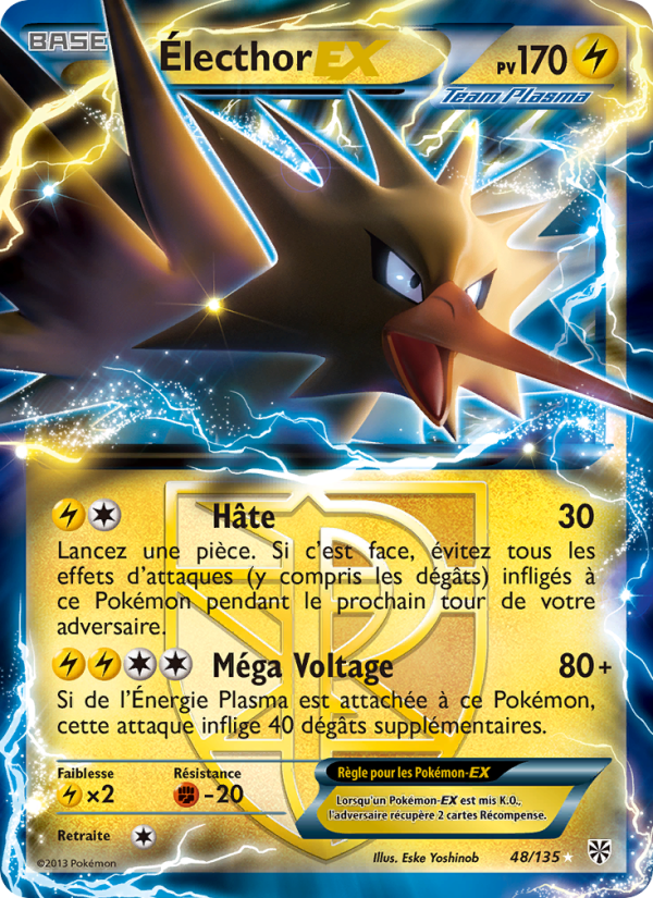 Électhor-EX 48 — Tempète Plasma (French Pokémon TCG card)