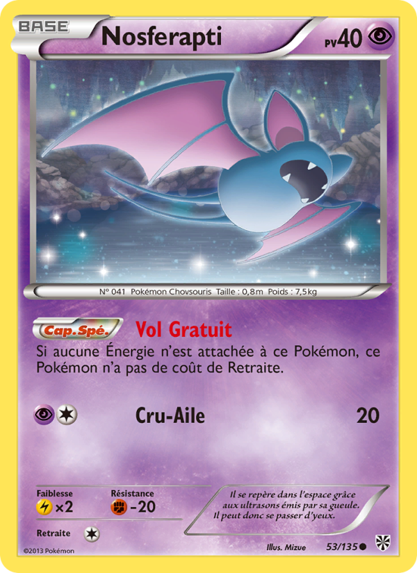 Nosferapti 53 — Tempète Plasma (French Pokémon TCG card)