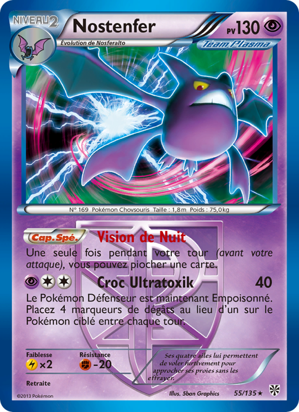 Nostenfer 55 — Tempète Plasma (French Pokémon TCG card)