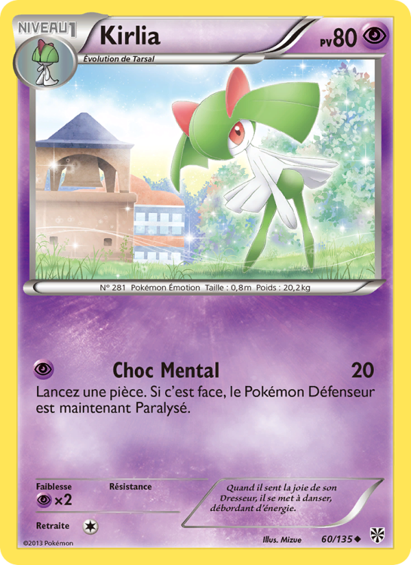 Kirlia 60 — Tempète Plasma (French Pokémon TCG card)