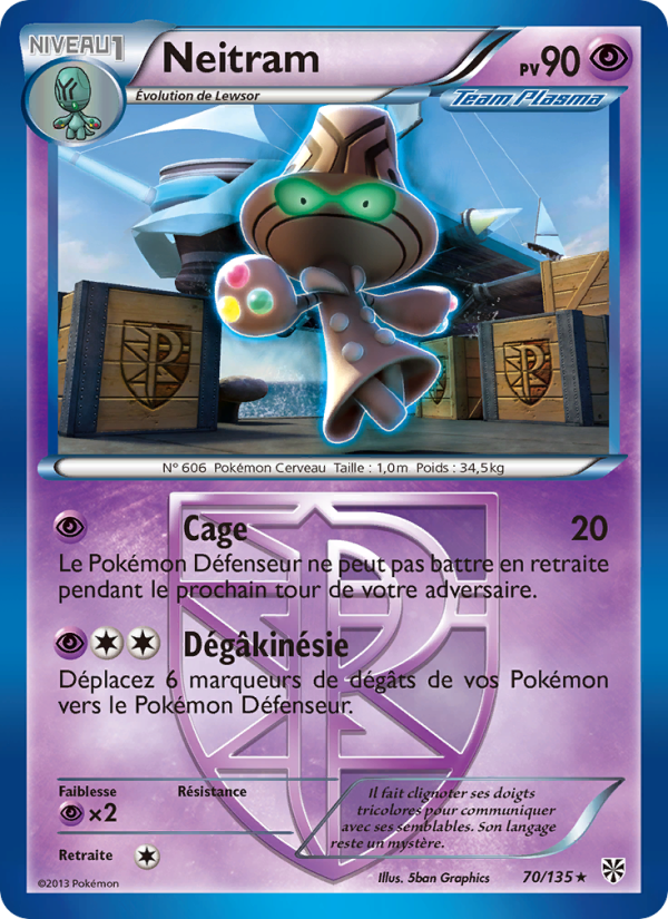 Neitram 70 — Tempète Plasma (French Pokémon TCG card)