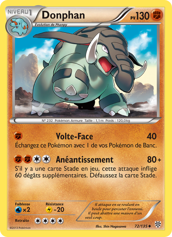 Donphan 72 — Tempète Plasma (French Pokémon TCG card)