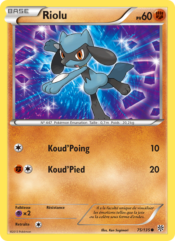 Riolu 75 — Tempète Plasma (French Pokémon TCG card)