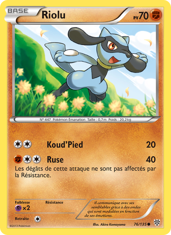 Riolu 76 — Tempète Plasma (French Pokémon TCG card)