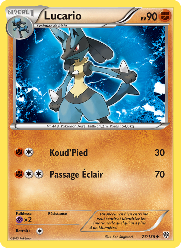 Lucario 77 — Tempète Plasma (French Pokémon TCG card)