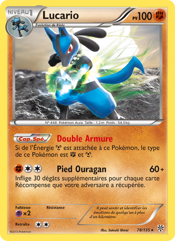 Lucario 78 — Tempète Plasma (French Pokémon TCG card)