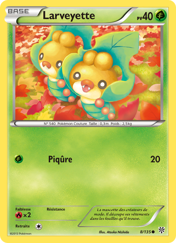 Larveyette 8 — Tempète Plasma (French Pokémon TCG card)