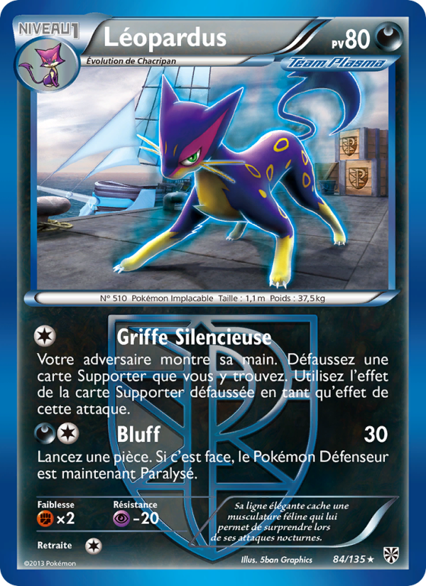 Léopardus 84 — Tempète Plasma (French Pokémon TCG card)