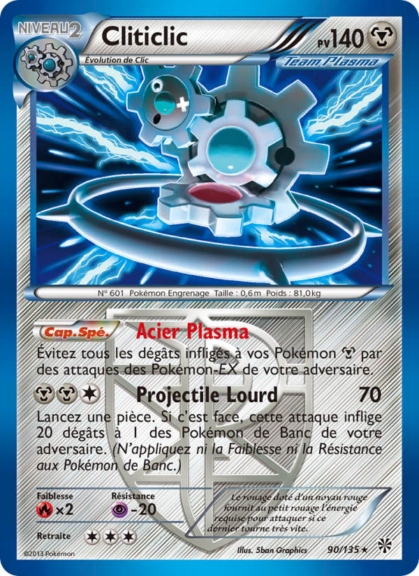 Cliticlic 90 — Tempète Plasma (French Pokémon TCG card)