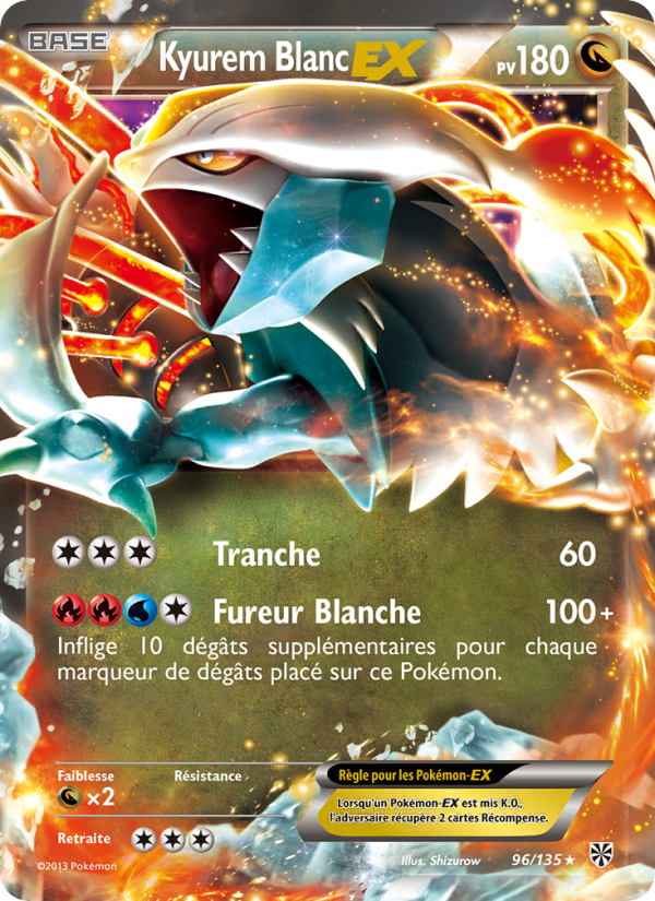 Kyurem Blanc EX 96 — Tempète Plasma (French Pokémon TCG card)