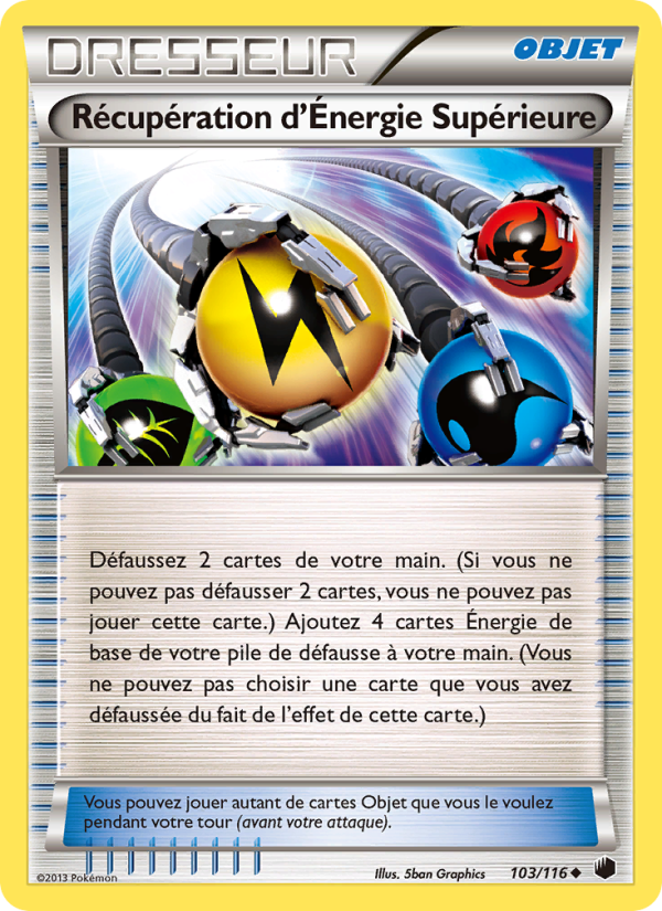Récupération d’Énergie Supérieure 103 — Glaciation Plasma (French Pokémon TCG card)