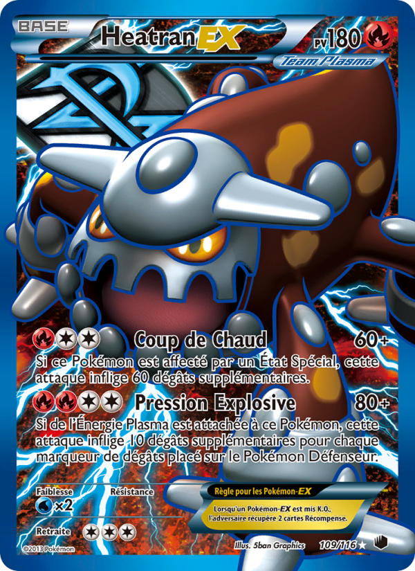 Heatran-EX 109 — Glaciation Plasma (French Pokémon TCG card)