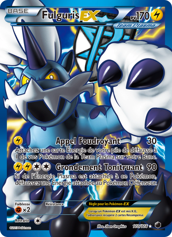 Fulguris-EX 110 — Glaciation Plasma (French Pokémon TCG card)