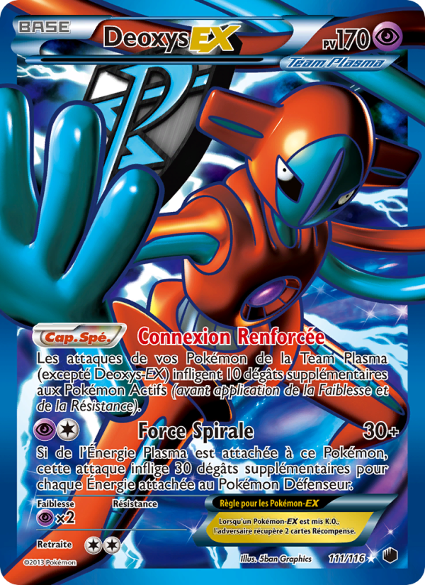 Deoxys-EX 111 — Glaciation Plasma (French Pokémon TCG card)