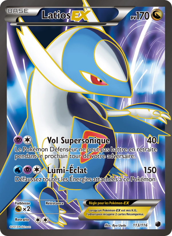 Latios-EX 113 — Glaciation Plasma (French Pokémon TCG card)