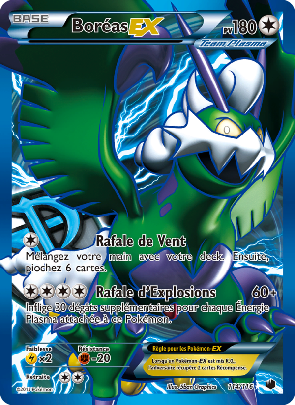 Boréas-EX 114 — Glaciation Plasma (French Pokémon TCG card)