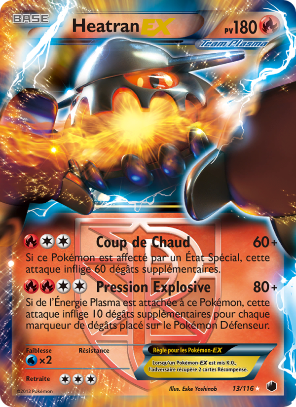 Heatran-EX 13 — Glaciation Plasma (French Pokémon TCG card)