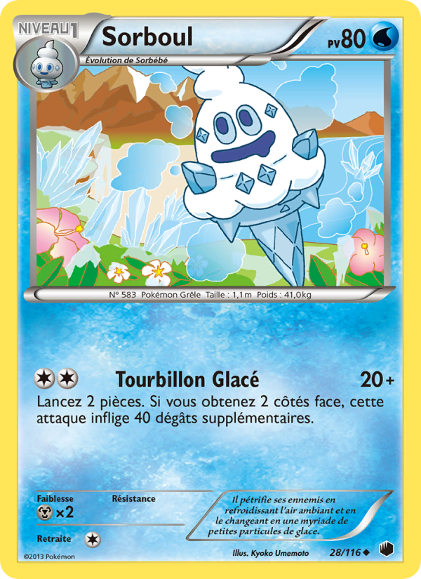 Sorboul 28 — Glaciation Plasma (French Pokémon TCG card)